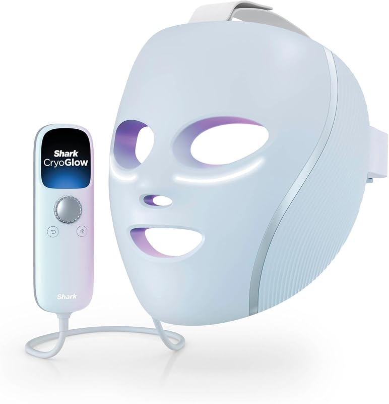CryoGlow, Máscara Facial LED Vermelha e Azul, Cor Azul
