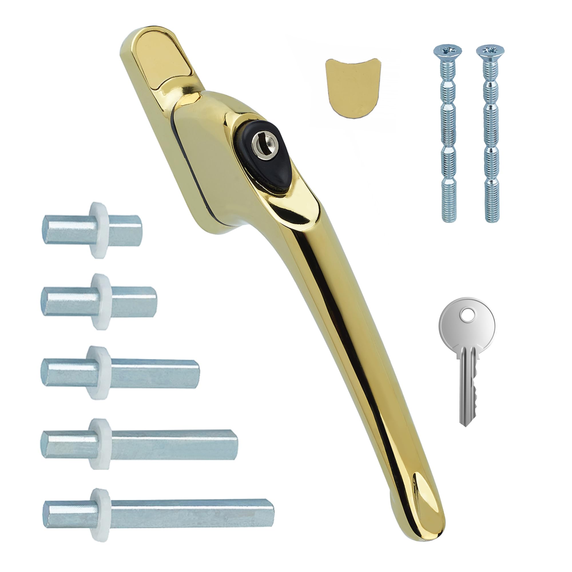 FixRello PVC Window Handles for uPVC Windows - Handle for uPVC Windows and Double Glazing (1, Gold) — image 1