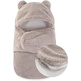 AiWMGL Baby Swaddle Boys Girls 3-6 Months Fleece Winter Warm Adjustable Newborn Swaddling Wrap Soft Blanket Sleeping Sacks Infant