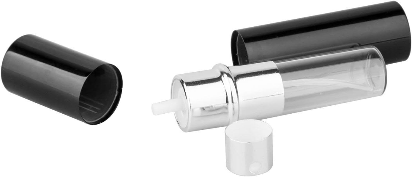 TRIXES Perfume Atomiser 5ml - Refillable Travel Size Perfume Bottle, Leak Proof Container for Men & Women - Gloss Black - Image 4