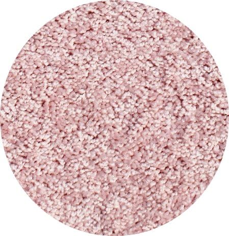 5 ft Round Light Blush Pale Pink Plush Area Rug Carpet