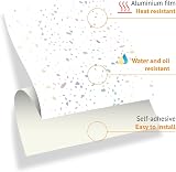 WALPLUS 15cm Terrazzo Holographic Silver Tile Stickers, 24pcs WT1604 view 5