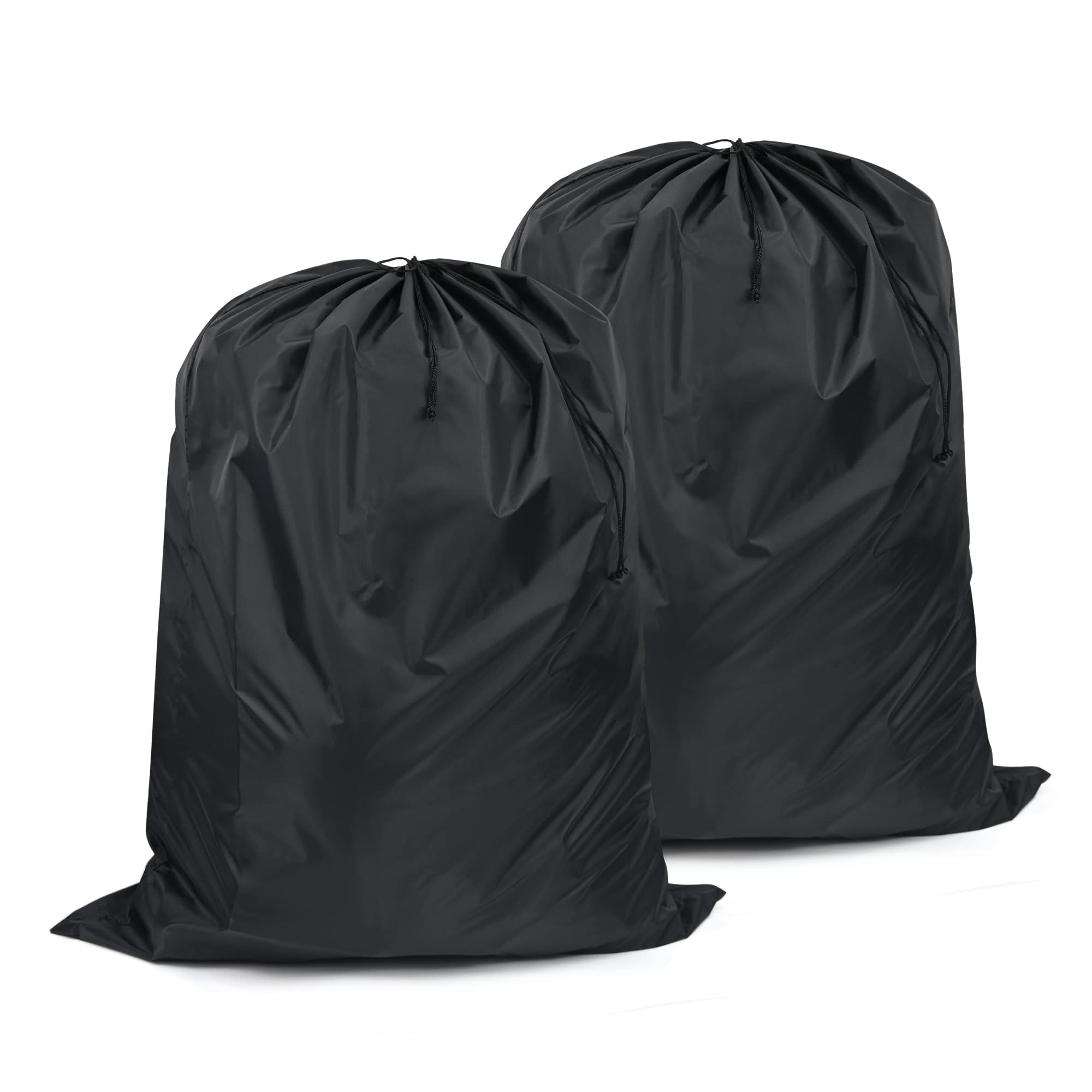 2Pcs Storage Bag, 110 x 140cm Extra Large Drawstring Clothes Storage Bag, Foldable Oxford Fabric Large Capacity Underbed Organizers for Duvet Pillows Quilt Clothes Shoes Toy Storage - Black