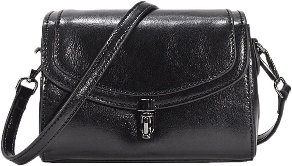 Small Shoulder Bag Genuine Leather New Stylish Bag Oil Wax Messenger Bag Handbag Crossbody Bag
