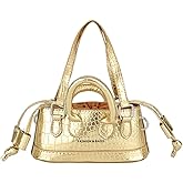 Amzufs Women's Mini Purse Crocodile Embossed Crossbody Bags Y2K Clutchs Drawstring Shoulder Bag Clutch Handbag
