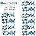 Ewong 3D Butterfly Wall Stickers Arts Decor Crafts for Kids Girls, Home Decorations for Living Room Baby Bedroom Bathroom Nursery Classroom Office Decals 60PCS (60 Blue)