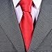 Men's Necktie,Bowtie & Pocket Square 3pc Set-Pure Deluxe Neck Tie Red by Yakee Lemon