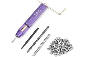 Chazcool 50pcs Thread Repair Kit, M4 x 0.7 Stainless Steel Wire Thread Insert Combination Tool Set for Restoring Damaged Wires in Steel M4 x 2D