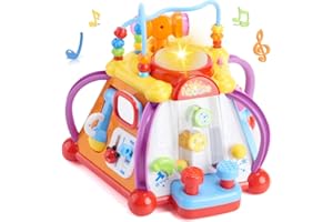 Woby Musical Activity Cube Toy Development Educational Game Play Learning Center Toy for 1 Year Old Baby Toddler Boy and Girl