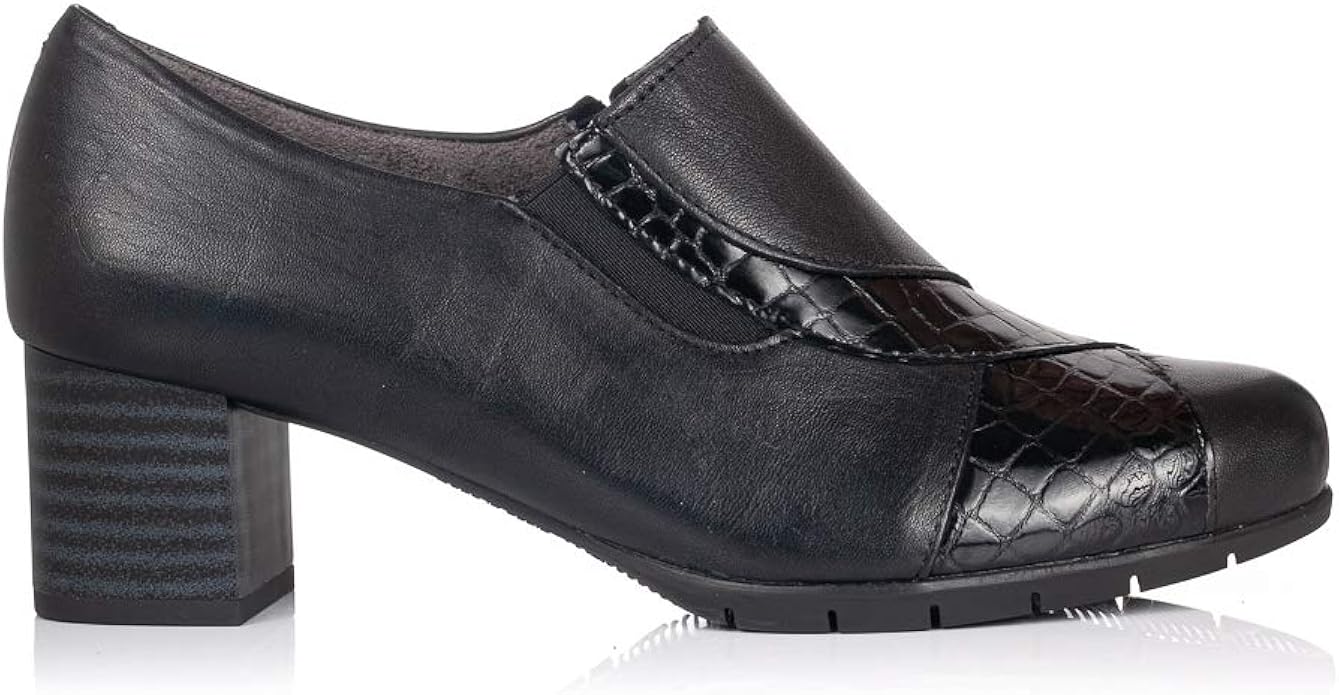PITILLOS 5745 Women's Leather Heel Button Shoe Black Size 4 UK Amazon
