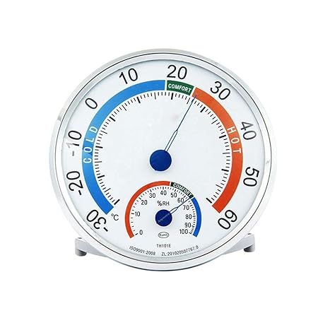 Volwco Thermo-Hygrometer, Innen Außen Analog Geeicht Präzisions Thermometer Hygrometer, Dekorative Genaue Raumklimakontrolle 
