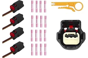 AUTO OCCASION Reverse Backup Parking Sensor Connector 23428268 1EW63TZZAA 25961317 Parking Aid Sensor Harness 4 Pcs Compatible with Cadillac Buick Chevrolet Chevy GMC