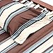 Ollieroo Fall Camp Hammock Quilted Fabric with Pillow Double Size Spreader bar Heavy Duty Stylish 450 lb Brown Stripes