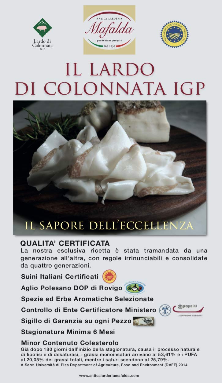 Box Lardo di Colonnata IGP 500gr: Amazon.es: Alimentación y bebidas