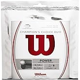 Wilson Champion's Choice Duo Tennis String - Set, Grey/White