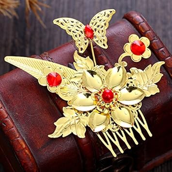 Amazon Com After Headdress Bride Costume Comb The Amount Of Red