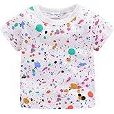 Mud Kingdom Boys Girls T-Shirts Cotton Cute Cartoon Graphic Tees for Kids 2-8 Years