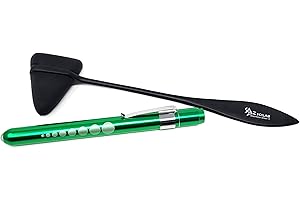 A2Z SCILAB Heavy Duty Reusable Penlight + All Black Tactical Percussion Taylor Hammer (A2ZSCILAB) (Green Penlight + Hammer)