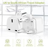 SHUOMAO 2-Pack UK to South Africa Plug Adapter Type M view 3
