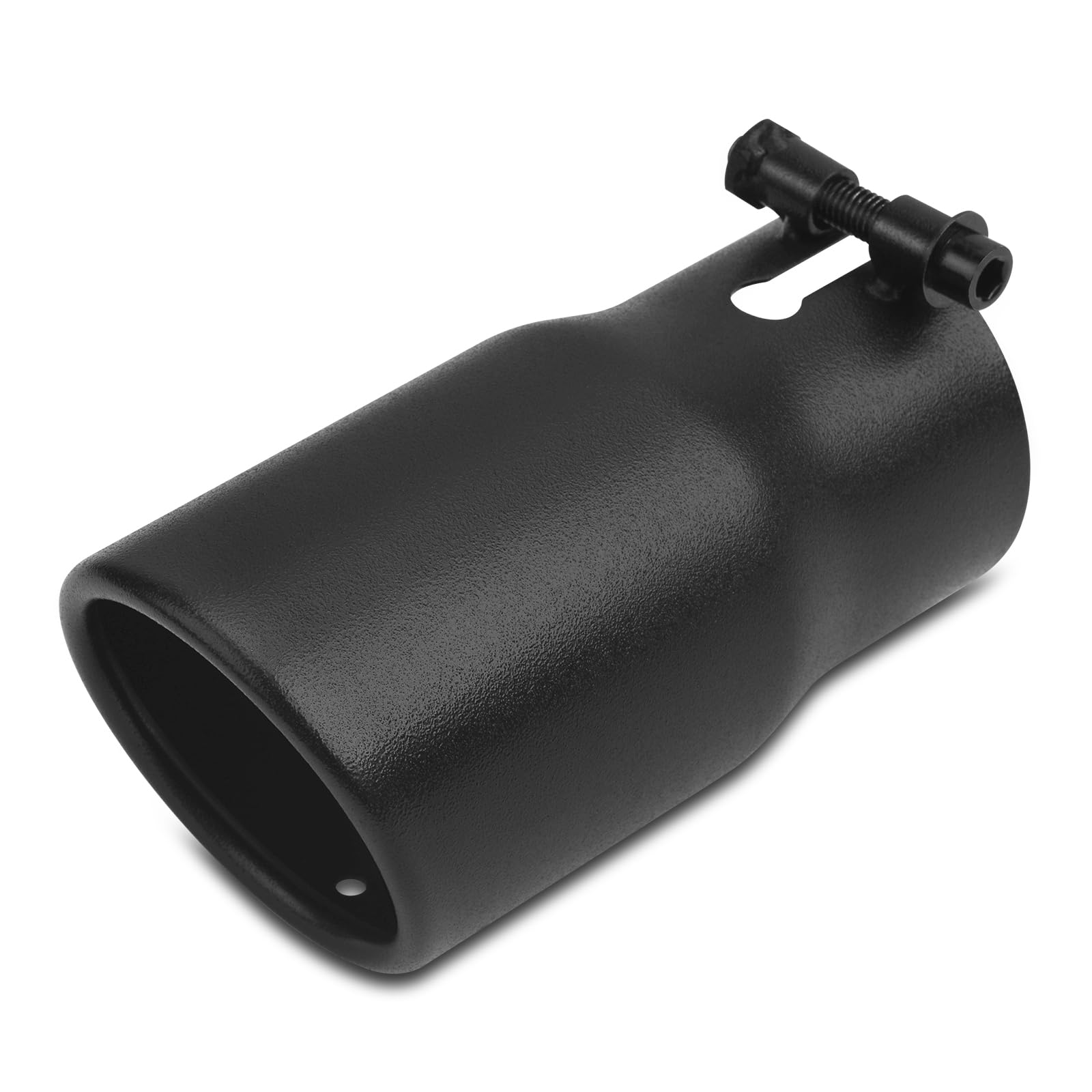 Photo 1 of 2.5 inch Inlet Exhaust Tip, 3" Outlet 6" Overall Length Stainless Steel Exhaust Tail Pipe, Bolt-On, Polished Tailpipe, Black (Fit for Tailpipe Outlet is 2.5", must OD not the ID)