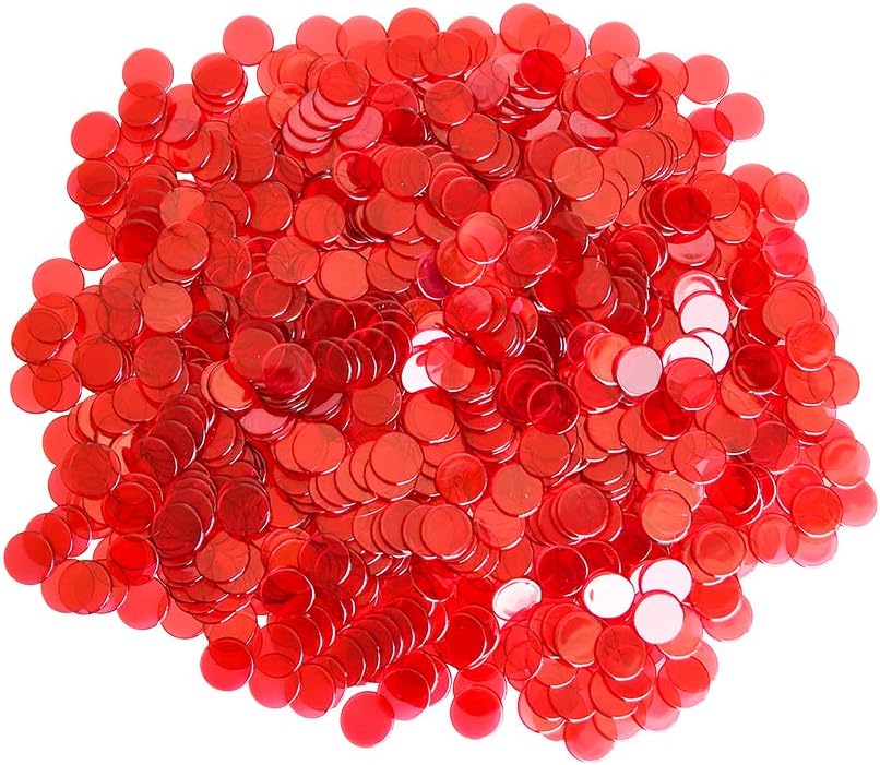 YH Poker Yuanhe 1000 Pieces 3/4 inch Transparent Bingo Chips