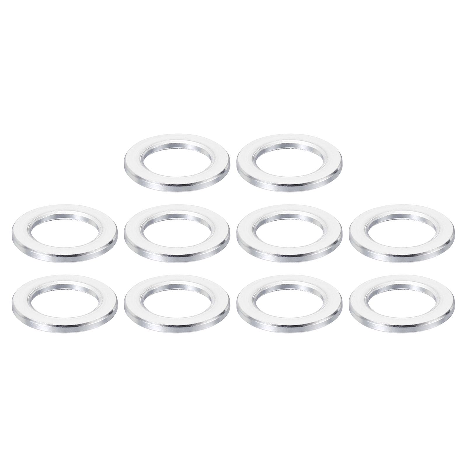 PATIKIL M10 Aluminum Spacers, 10 Pcs Metal Spacer Aluminum 10.2mm ID x 16mm OD x 1.5mm L Aluminum Spacer Screw Standoff Round for 3/8" M10 Screw Bolts