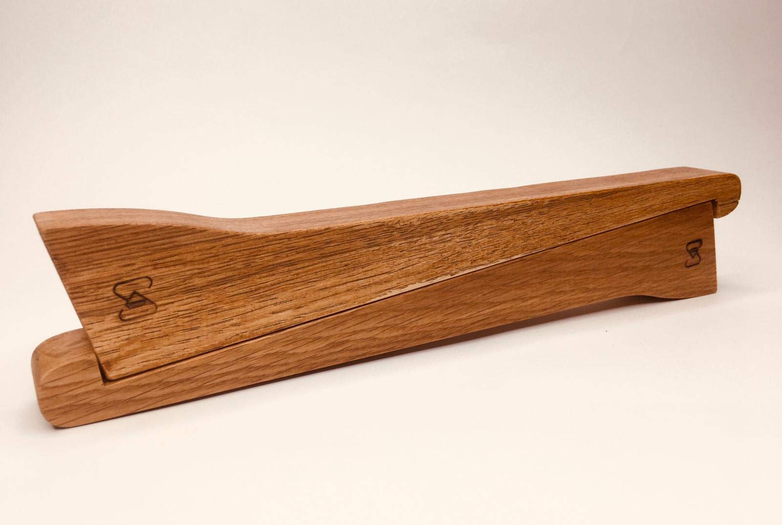 SILVIONIX LTD Natural Oak Wood Laptop Stand Holder, Wood Gift