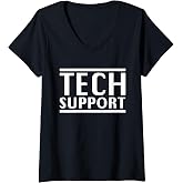 Womens Tech Support V-Neck T-Shirt
