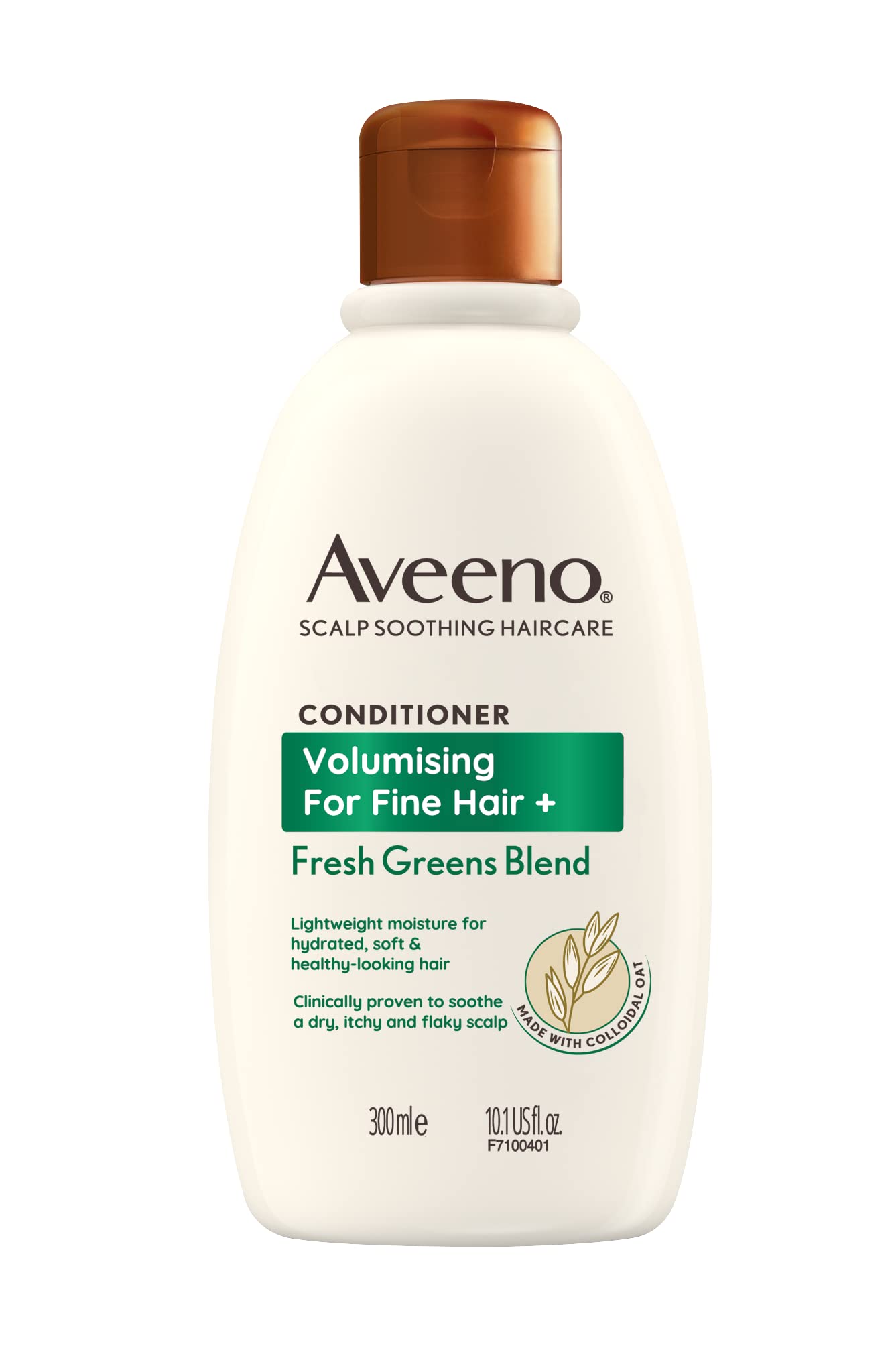 Aveeno Scalp Soothing Haircare Volumising Conditioner, Fresh Green Blend, with Colloidal Oat Extract, for Fine Hair, Soothes Dry, Itchy & Flaky Scalp, pH Balanaced, Clinically Proven, 300ml