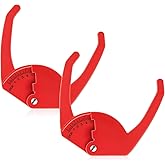 YooNotee 2 Pcs Plastic Pocket Caliper 7" Range Caliper Measure Tool, Red | for Onion, Fruit and Vegetable Diameter Measurement, 1/4 Inch Scale, Easy to Read, Portable to Carry
