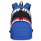 Urmiss 3D Cool Shark Canvas Backpack Book Bag School Backpacks Travel Bags for Teen Girls Boys