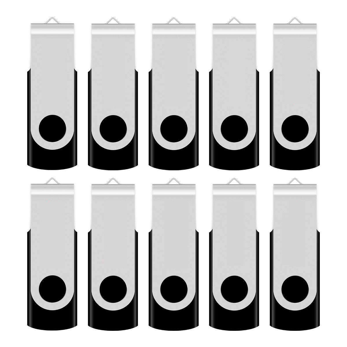 Aiibe 2GB Flash Drive 50 Pack 2GB USB Flash Drives Thumb Drive Bulk USB Drives USB 2.0 Memory Stick, Wholesale (2 GB, Black)