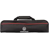 Wessleco Chef Knife Bag(5 Slots), Knife Case Nylon Kitchen Storage Knife Carrying Pouch Red