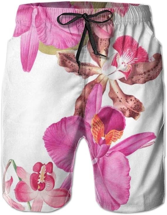 Amazon Co Jp 植物のピンクの蘭の花 サーフパンツ メンズ ショーツ 水着 海水 海パン 水陸両用 通気速乾 メッシュインナー付き 水着と 普段着両方 ゴムウェストビーチパンツ 服 ファッション小物