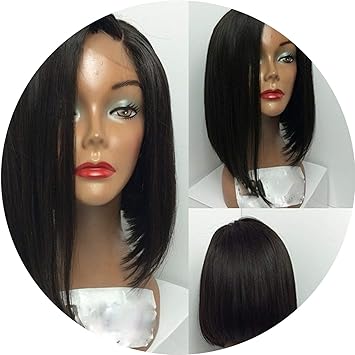 Amazon Com 54 5 Inch Short Bob Glueless Silk Base Lace Front