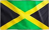 Runesol Jamaica Flag 3x5 ft 91x152cm 4 Grommets Eyelets Corner Premium Flag