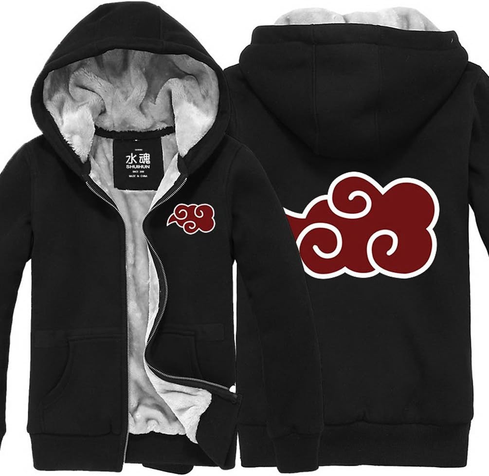 Naruto Jacket Hiu Organization Thick Padded Hoodie Anime Costume Cosplay S