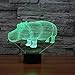 BABYGO 3D Illusion Night Light Animals Hippopotamus Shapes USB Power 7 Colors Change Optical Illusion Led Lamp For Home Decoration Kidroom Children