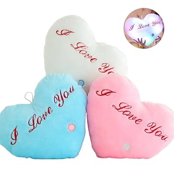 Light Up Heart I Love You Cushion Soft Stuffed Plush Toys Pillow
