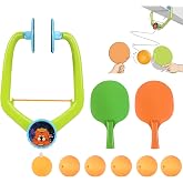 Door Ping Pong Game Over The Door, Adjustable Doorway Game Pingpong Trainer, Door Jam Pingpong Starter Kit, Portable Table Tennis Exerciser Set with Racket and Balls