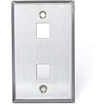 Placca Doppia Gang RiteAV Per Keystone - Grigio, 8 Porte | Per Scatole Standard, Con Viti - Foto 5