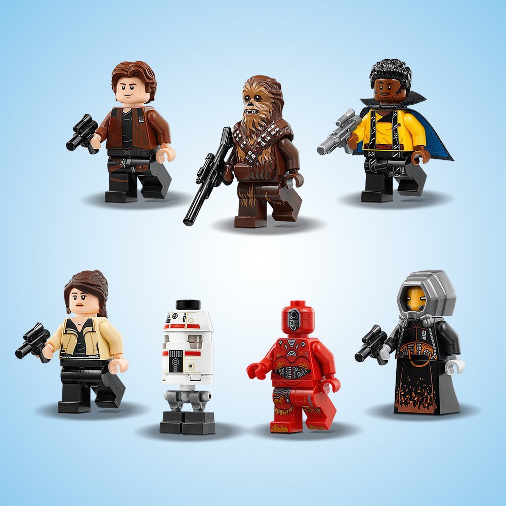 halcon milenario lego corredor de kessel