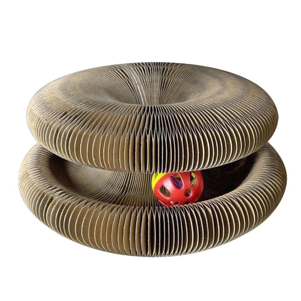 EURO MARKETING MANUFACTURING Mad Cat Scratching Post for Cats, Cardboard, Brown, One Size