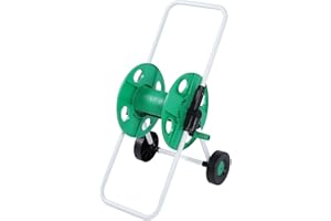 Garden Hose Reel Cart with Wheels, Water Hose Cart, Portable Hose Holder, Holds 164ft G1/2 Hose or 98.4ft G3/4 Hose, Hose Ree