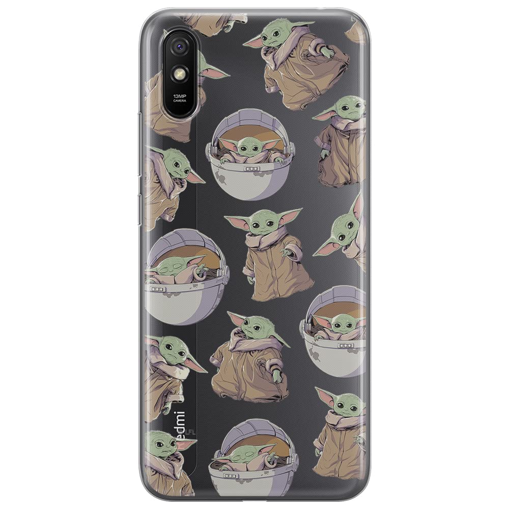 ERT GROUP mobile phone case for Xiaomi REDMI 9A original and officially Licensed Star Wars pattern Baby Yoda 028 optimally adapted to the shape of the mobile phone, partially transparent