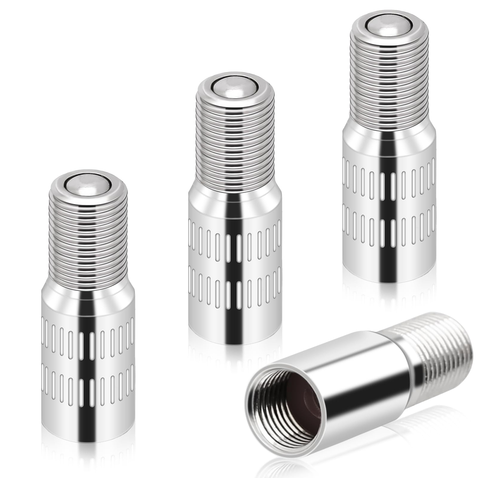 Photo 1 of 4 Pcs Valve Caps Stem Extension 27mm Tire Valve Extenders Brass Tire Stem Extension Wheel Tire Cap Extender Adapter for Car Motorcycle Truck