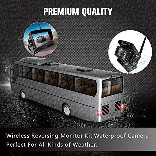 Digital Wireless Backup Camera System Kit HD Waterproof Strong Anti-interference 7 inch LCD With Night Vision Rear View Reversing Security Monitor Set For Truck/Trailer/Van/Bus/RV (7 inch) - Thumbnail 6