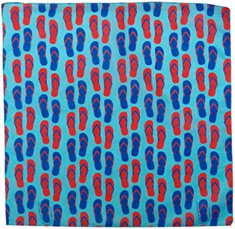 The Bandanna Company Women's Novelty Seasonal Holiday Bandana (Patriotic Beach on the 4th)