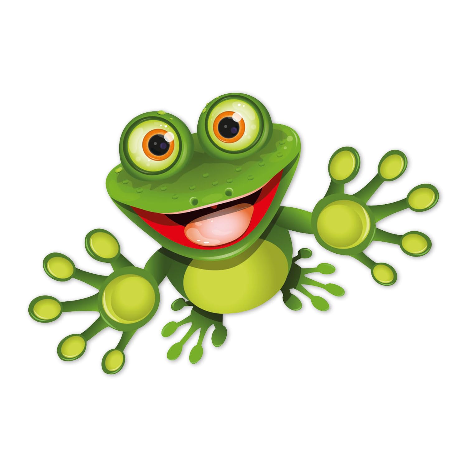 Funny Frog sticker I 15 x 9 cm I UV and Weather Resistant I Car, Lorry, Motorbike, Moped, Scooter, Roller, Vehicles I kfz_399