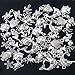 PiercingJ Lot 40x Marine Ocean Fish & Sea Creatures Charm Beads Tibetan Silver Finding